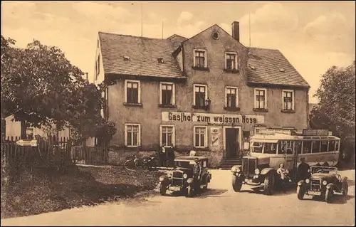 Ansichtskarte Claußnitz Gasthaus Autobahnstelle Limbach Mittweida 1922