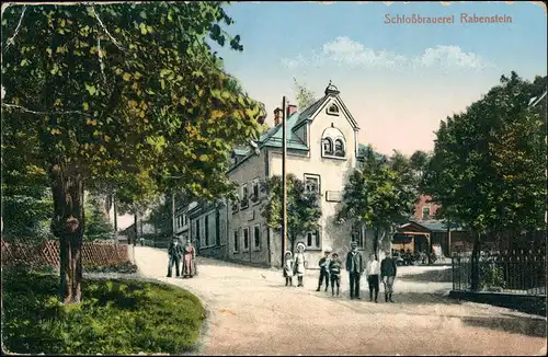 Ansichtskarte Rabenstein-Chemnitz Schloßbrauerei 1913