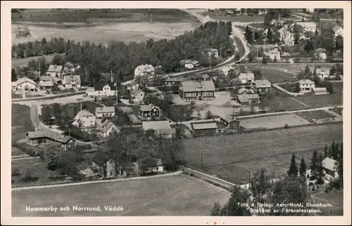 Postcard Väddö Hammarby och Norrsund Väddö Luftaufnahme 1958