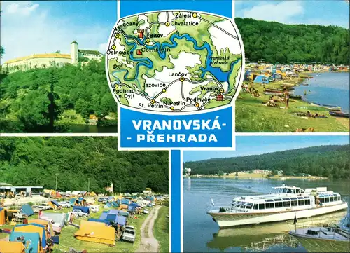 Frain an der Thaya Vranov nad Dyjí Vranovská přehrada / Talsperre Frain 1975