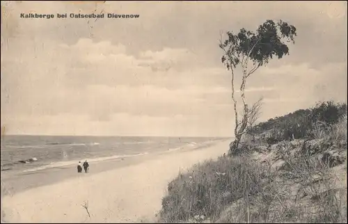 Postcard Berg Dievenow Dziwnów Kalkberge 1927