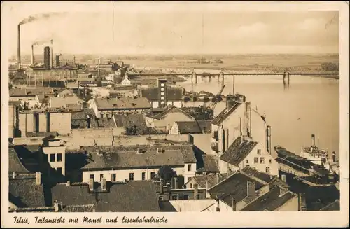 Postcard Tilsit Советск Stadt und Fabrikanlagen 1942