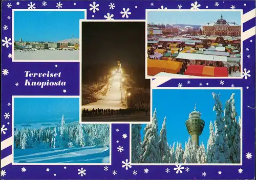 Postcard Kuopio Terveiset Kuopiosta 5 Ansichten (Suomi Postcard) 1983