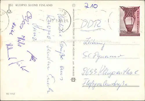 Postcard Kuopio Terveiset Kuopiosta 5 Ansichten (Suomi Postcard) 1983