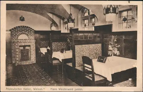 Ansichtskarte Wyk (Föhr) Altdeutscher Keller Hans Westerwald 1924