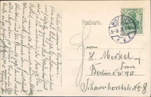 Postcard Misdroy Międzyzdroje Strandblick nach dem Familienbad 1908