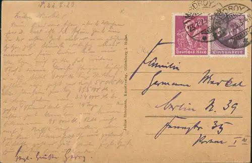Postcard Misdroy Międzyzdroje Strand, Villen 1924