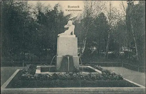 Ansichtskarte Rostock Wallatbrunnen 1013