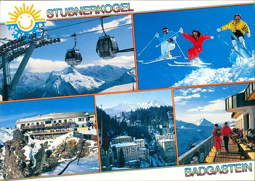 Badgastein Mehrbild-AK ua. Skischaukel Stubnerkogel-Schlossalm (2245 m) 1980