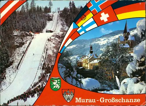 Ansichtskarte Murau Ski-Sprungschanze Großschanze Wintersport 1980