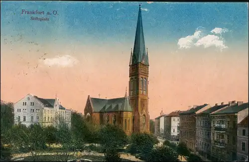 Ansichtskarte Frankfurt (Oder) Stiftsplatz 1919