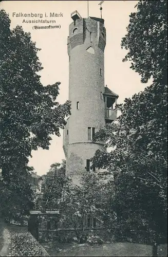 Ansichtskarte Falkenberg (Mark) Aussichtsturm 1912