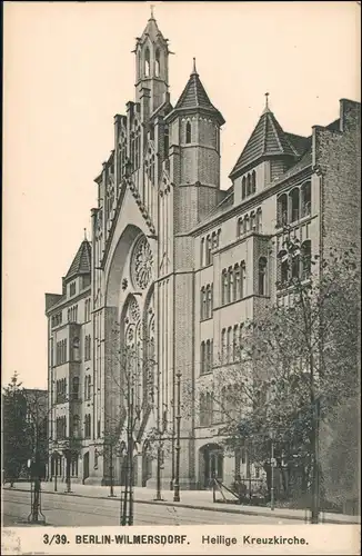 Ansichtskarte Wilmersdorf-Berlin Heilige Kreuzkirche 1913