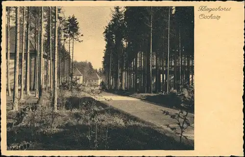 Ansichtskarte Oschatz Partie im Fliegerhorst Kaserne 1935