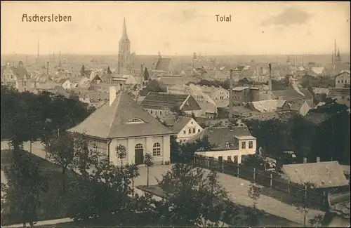 Ansichtskarte Aschersleben Pavillon, Totale 1913