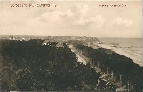 Ansichtskarte Brunshaupten-Kühlungsborn Straße - Blick nach Arendsee 1912