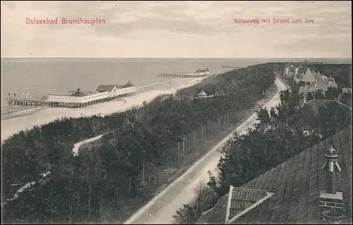 Ansichtskarte Ahlbeck (Usedom) Seebrücke - Bülowweg 1912