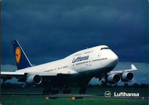 Ansichtskarte  Lufthansa Boeing 747-400 Flugwesen - Flugzeuge 1989