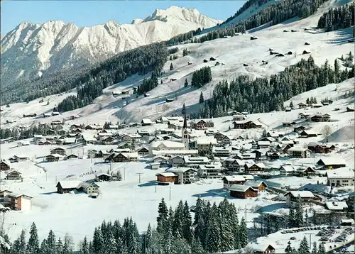 Ansichtskarte Riezlern-Mittelberg Stadt im Winter 1984