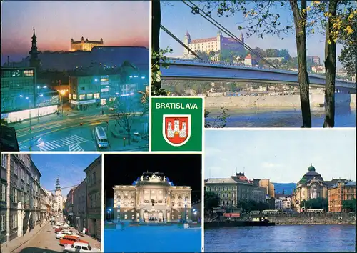 Postcard Pressburg Bratislava MB: Stimmungsansichten 1980