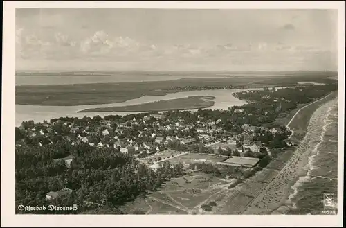 Postcard Berg Dievenow Dziwnów Luftbild 1936