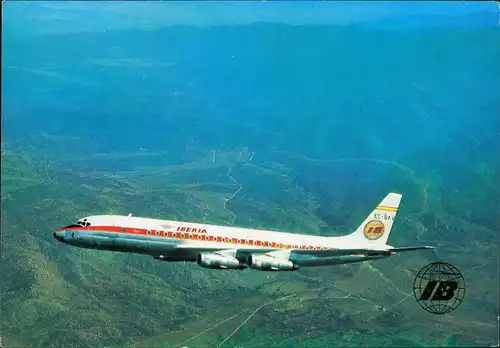 Ansichtskarte  IBERIA DC 8/52 Jet Douglas Turbofan 1972