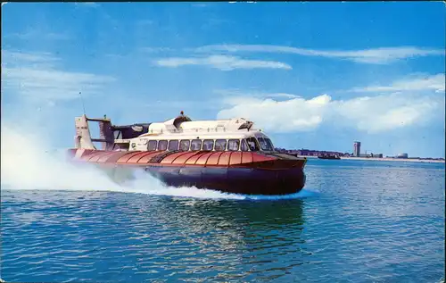 Ansichtskarte  Luftkissenboot Hovercraft Hochsee Fährschiff England 1969
