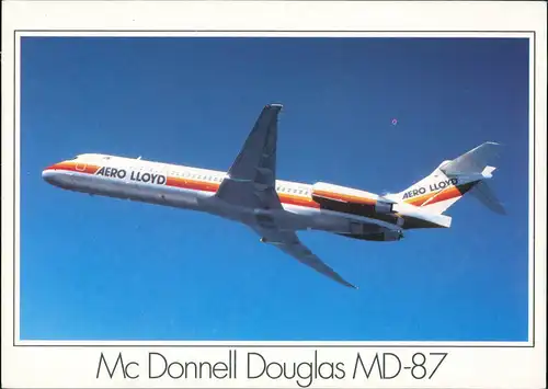 Ansichtskarte  MD-87 Flugzeug AERO Lloyd 1992