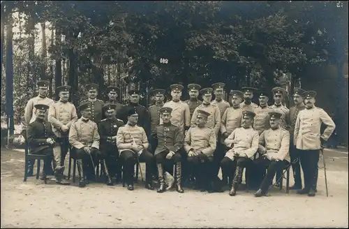 Königsbrück Kinspork Gruppenbild ranghohe Soldaten Militaria 1913 Privatfoto