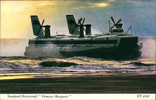 Seaspeed S.R.N 4 Hovercraft Princess Margaret, England Hochsee Schiff 1970