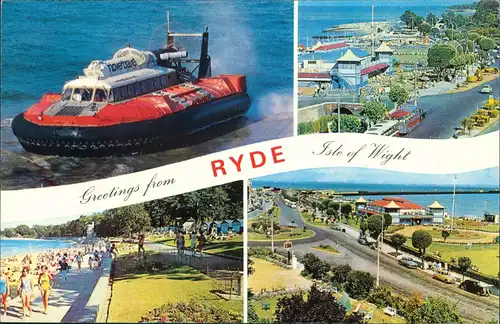 Ryde (Isle of Wight) Luftkissenboot Hovercraft & Views of Isle of Wight 1960