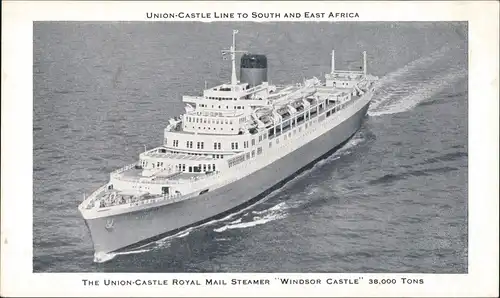 THE UNION-CASTLE ROYAL MAIL STEAMER WINDSOR CASTLE Schiffsfoto-AK 1960