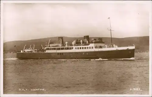 Ansichtskarte  D.E.V, LOCHFYNE Schiffsfoto Fährschiff kleiner Dampfer 1960