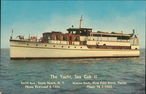 West Palm Beach Schiffsfoto Yacht SEA CUB II (Florida West Palm Beach) 1960