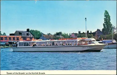 Ansichtskarte  M.V. QUEEN OF THE BROADS, England Schiffsfoto Schiff Ship 1977