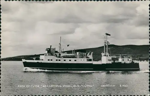 Ansichtskarte  CLYDE CAR CARRYING VESSEL Schiffsfoto Schiff Ship COWAL 1955