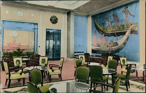 Ansichtskarte  Grand Salon Schiff PAQUEBOT Dampfer ILE DE FRANCE 1930