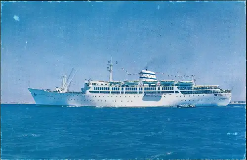 Ansichtskarte  MS MOLEDET Schiffsfoto, Schiff Ship Cruise Ship Israel 1970
