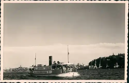 Postcard Stockholm Fähre 1940 Privatfoto