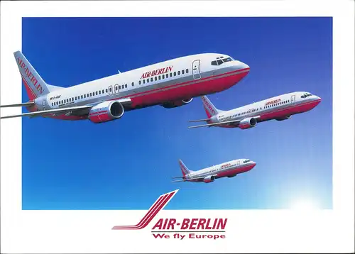 Ansichtskarte  AIR BERLIN Flugzeuge von Boeing "Flüsterjet" 2000