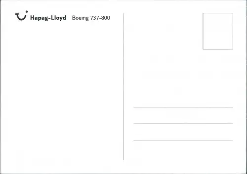 Ansichtskarte  Hapag-Lloyd Boeing 737-800 TUI Flieger im Landeanflug 2000