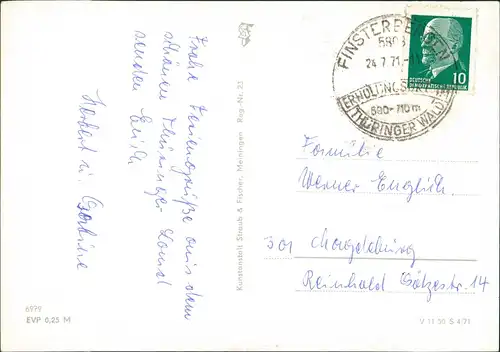 Finsterbergen-Friedrichroda DDR  Kurhaus, Leinatal, HOG Steigermühle 1971