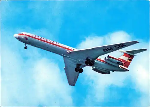 Ansichtskarte  Turbinenluftstrahlverkehrsflugzeug IL 62 INTERFLUG 1978