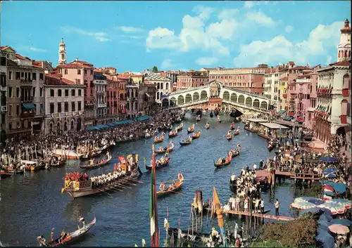 Cartoline Venedig Venezia Canal Grande Regata Storica Gondel Regatta 1970