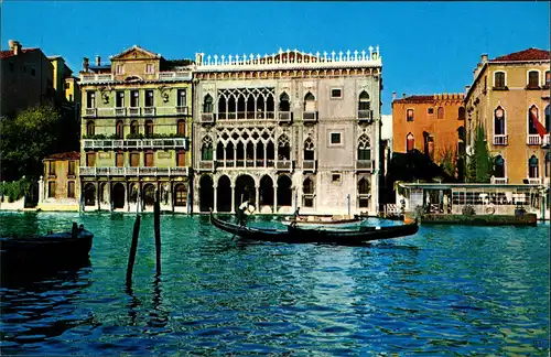 Cartoline Venedig Venezia Ca d'Oro Kanal & Gondel 1975