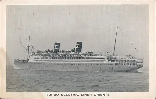 ORIENTE Blue Ribbon Ship of Tropic Seas, Dampfer Schiffsfoto-AK 1950