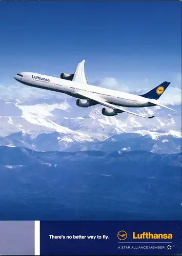Ansichtskarte  Flugzeuge & Luftverkehr Lufthansa Airbus A340-600 im Flug 2006