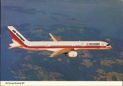 Flugwesen Luftverkehr Flugzeug AIR EUROPE Flieger Boeing 757 1990