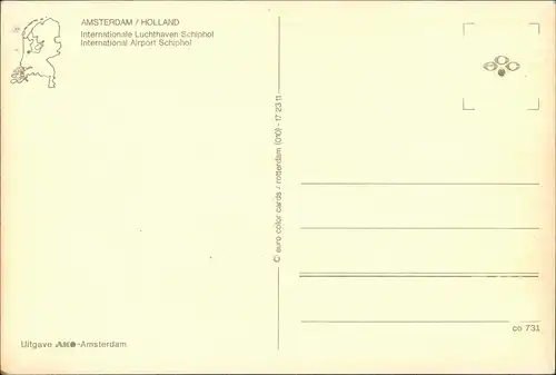 Amsterdam Amsterdam Internationale  Luftaufnahme Aerial View 1970