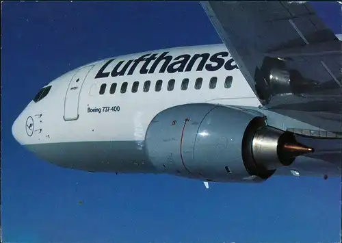 Ansichtskarte  Flugwesen Luftverkehr Flugzeug LH Boeing 737-400 2000